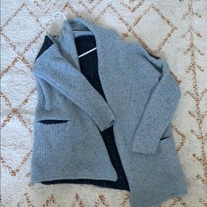 Thick blue cardigan